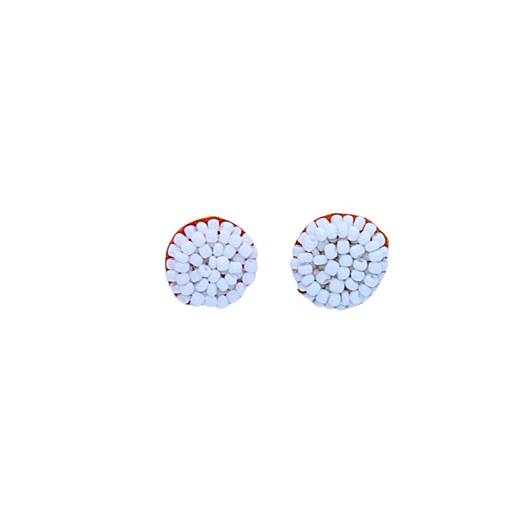 Pure Glow – White Crystal Stud Earrings