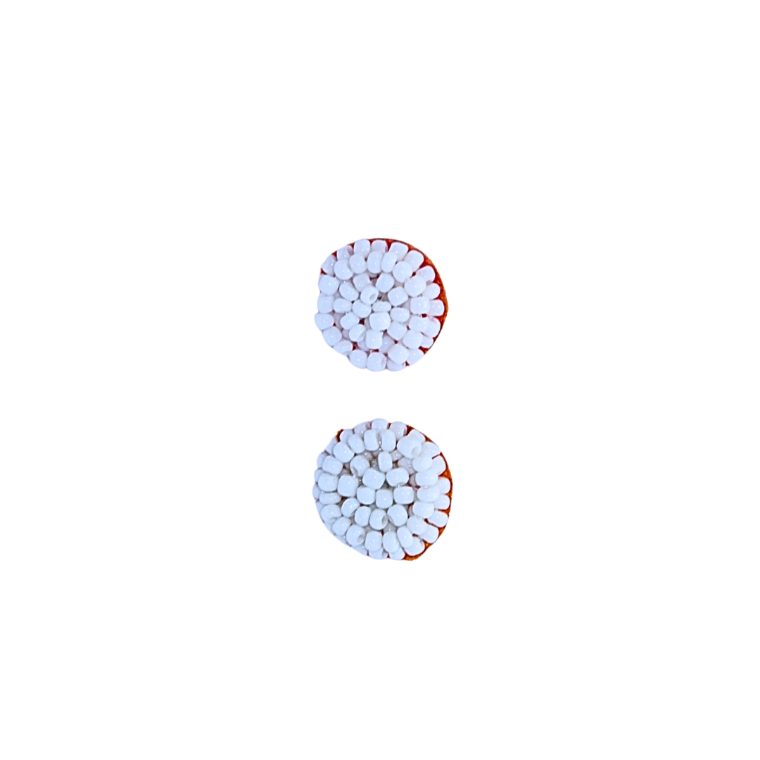 Pure Glow – White Crystal Stud Earrings