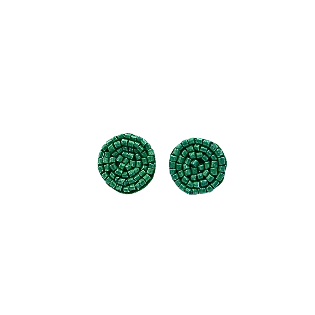 Ocean Mist – Sea Green Crystal Stud Earrings