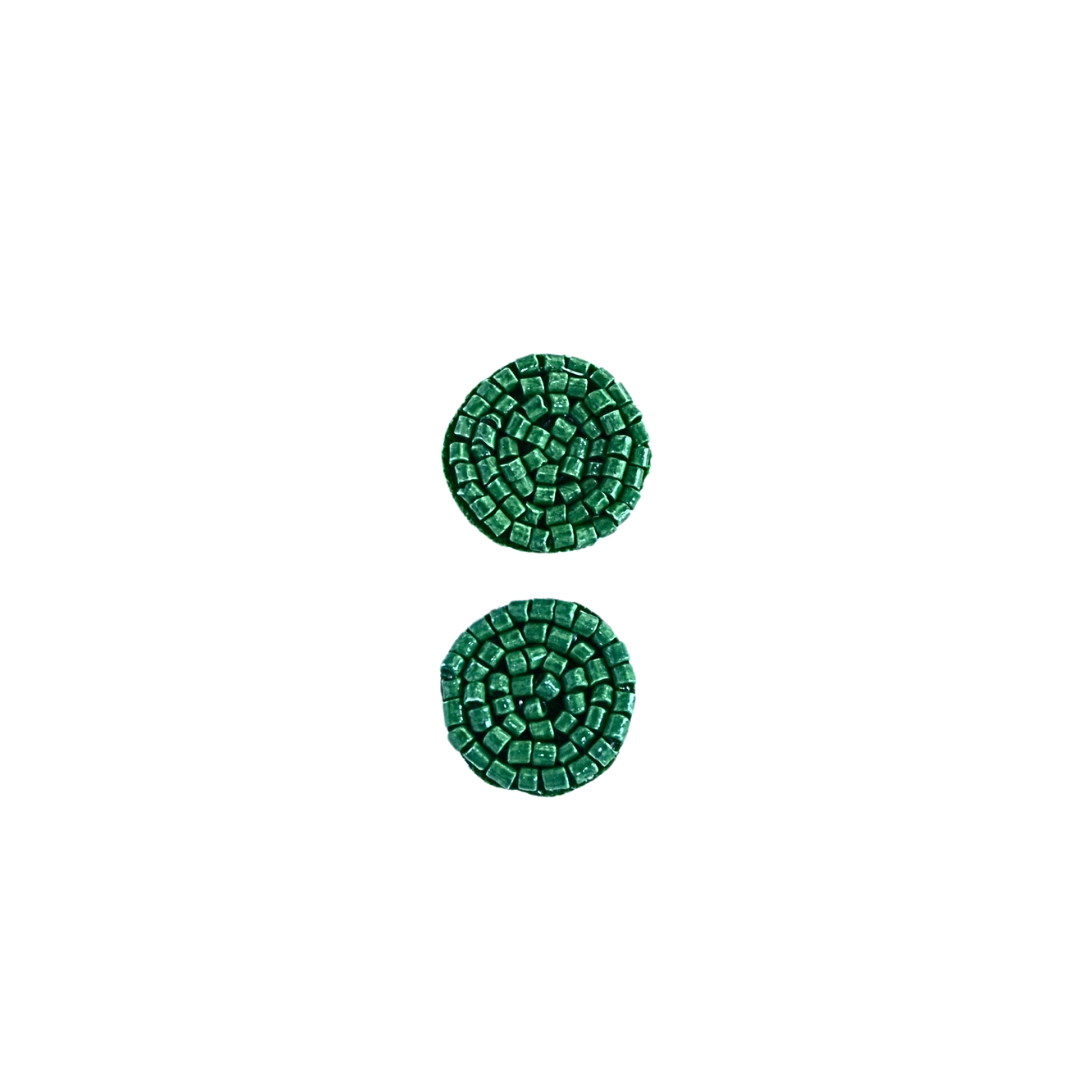 Ocean Mist – Sea Green Crystal Stud Earrings