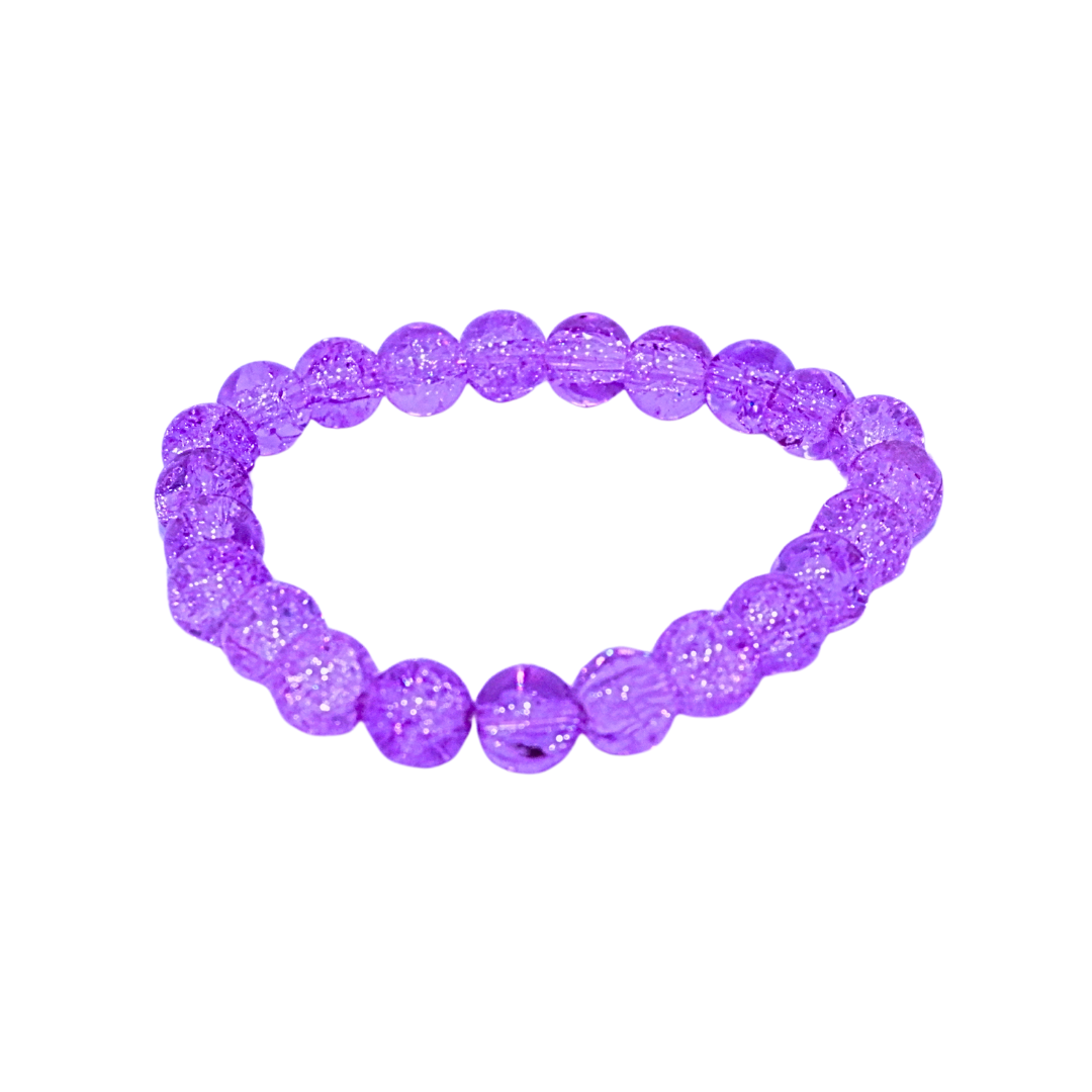 Amethyst Glow – Purple Crystal Charm Bracelet