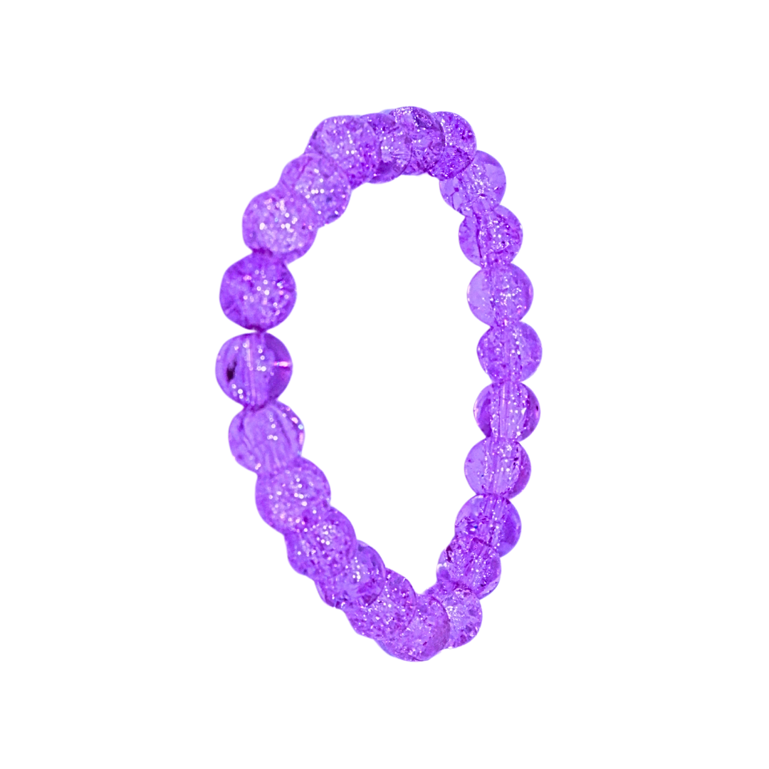 Amethyst Glow – Purple Crystal Charm Bracelet