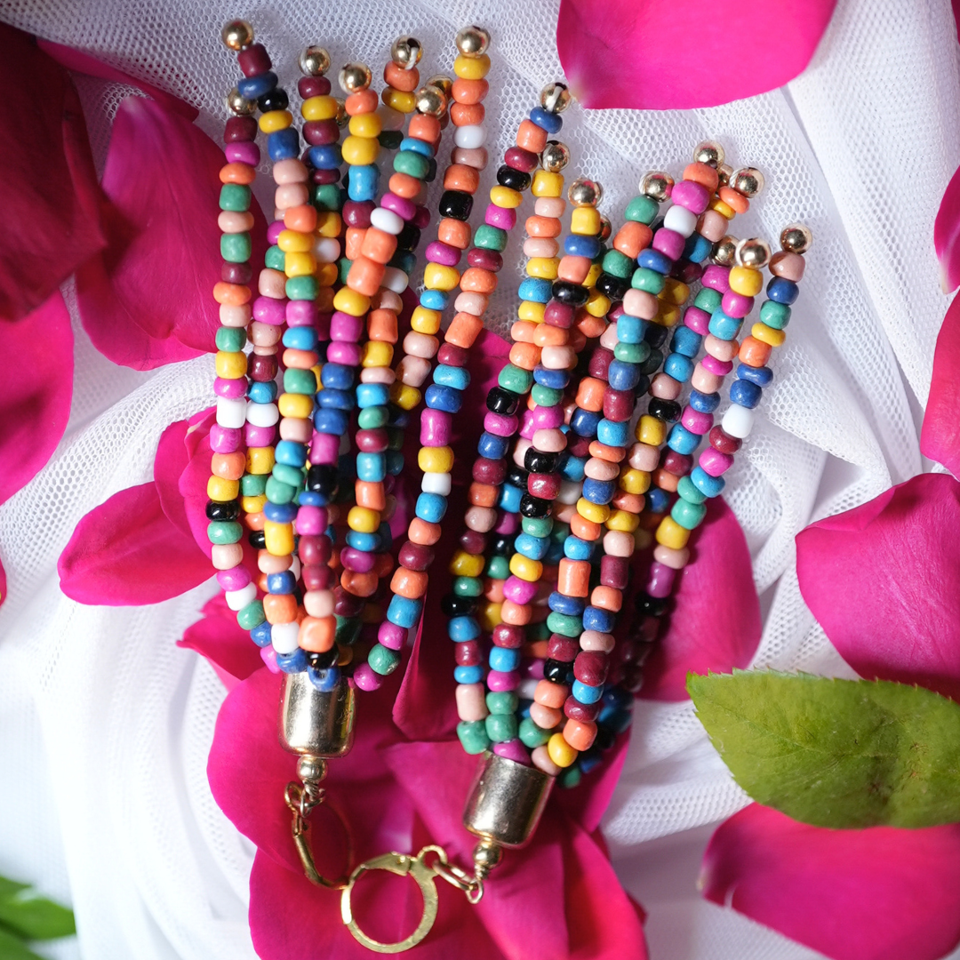 ColorBurst Boho Earrings – Vibrant Multicolor Bead Design