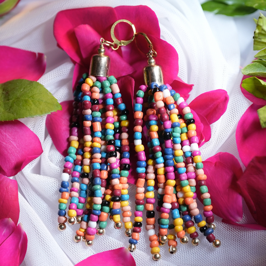 ColorBurst Boho Earrings – Vibrant Multicolor Bead Design