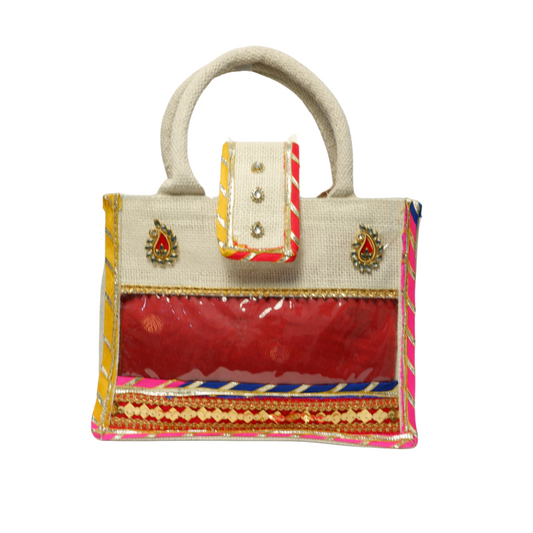Eco Friendly Marwadi Gottapatti Bag for Festive and Wedding Occasion