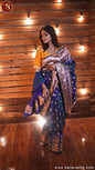 Blue with Silver Zari Brocade Pure Katan Silk Banarasi Saree