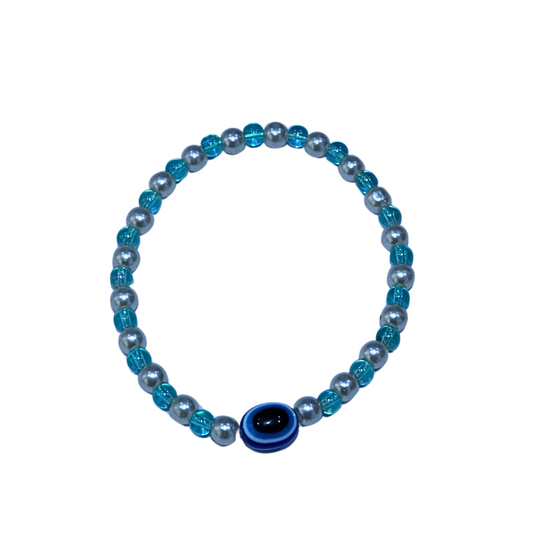 Celestial Guard – Blue Evil Eye Charm Bracelet
