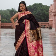 Zari Pure Silk Gadwal Saree with Tassels