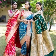 banarashe saree Designer Heavy Embroidered Saree Pack Of 3