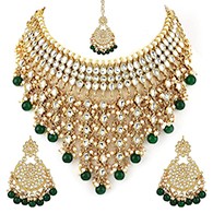 Shining Diva Fashion Latest Stylish Choker Traditional Pearl Kundan Necklace Jewellery Set for Women