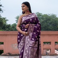 Gorgeous Red Handloom Woven Banarasi Silk Saree